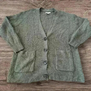 American Eagle green Cardigan Sweater size XS